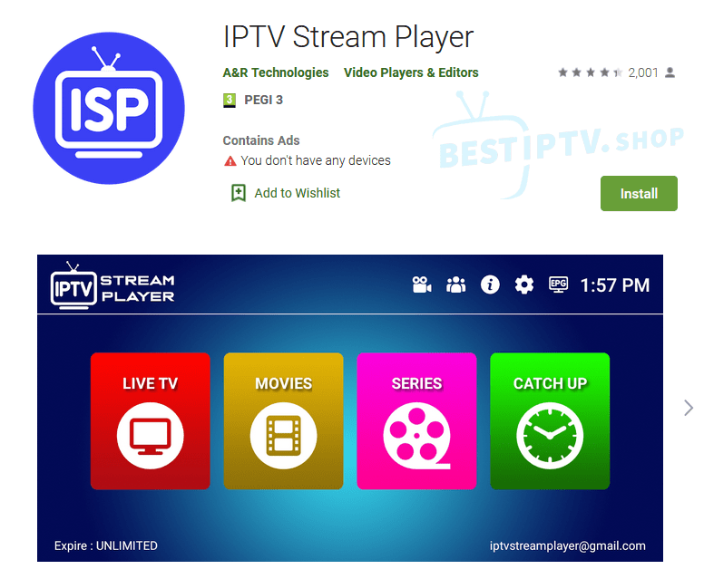 IPTV STREAM PLAYER