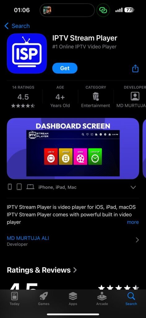 IPTV STREAM PLAYER